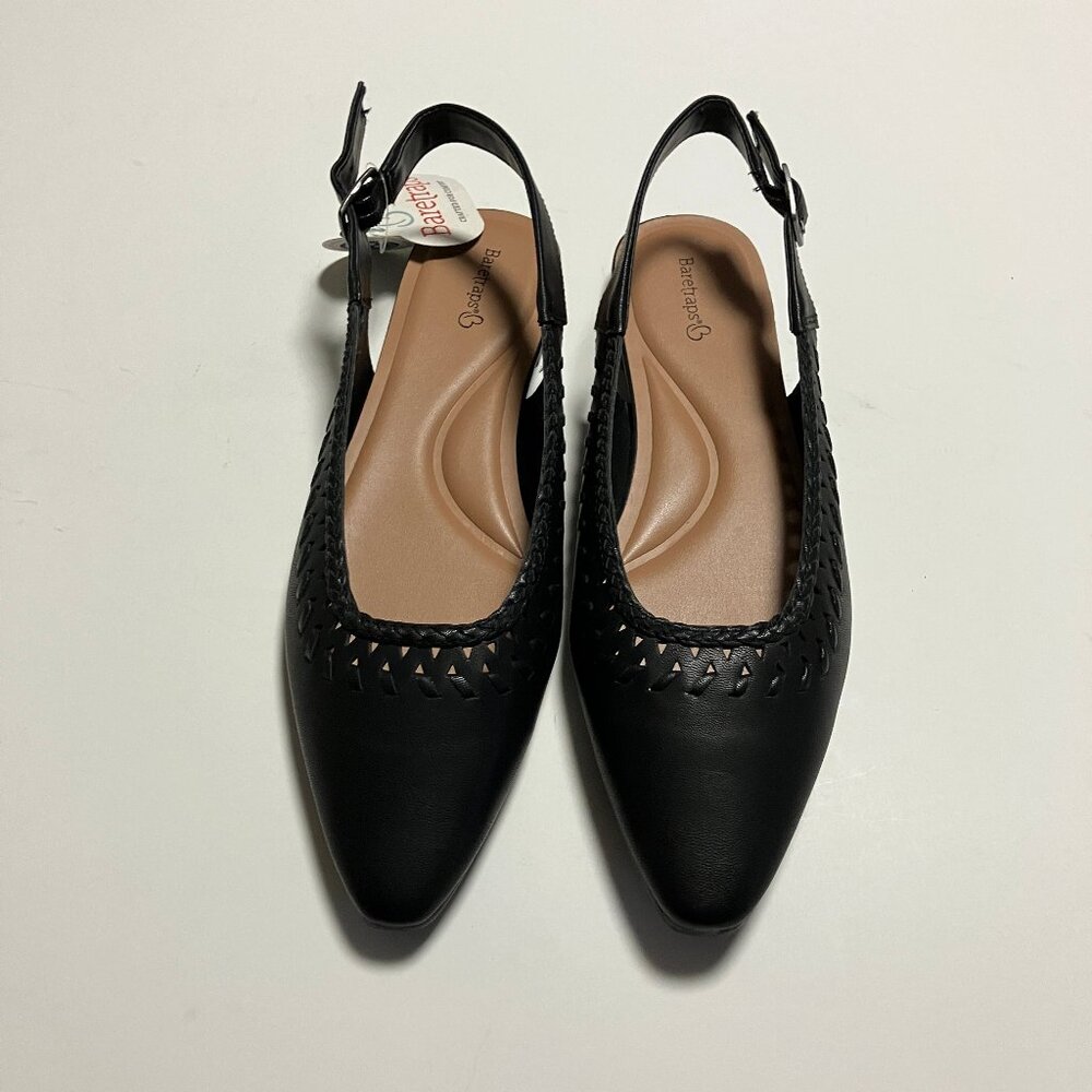 BareTraps Rachael Slingback Flats, Size 10 Women's Shoes, Black